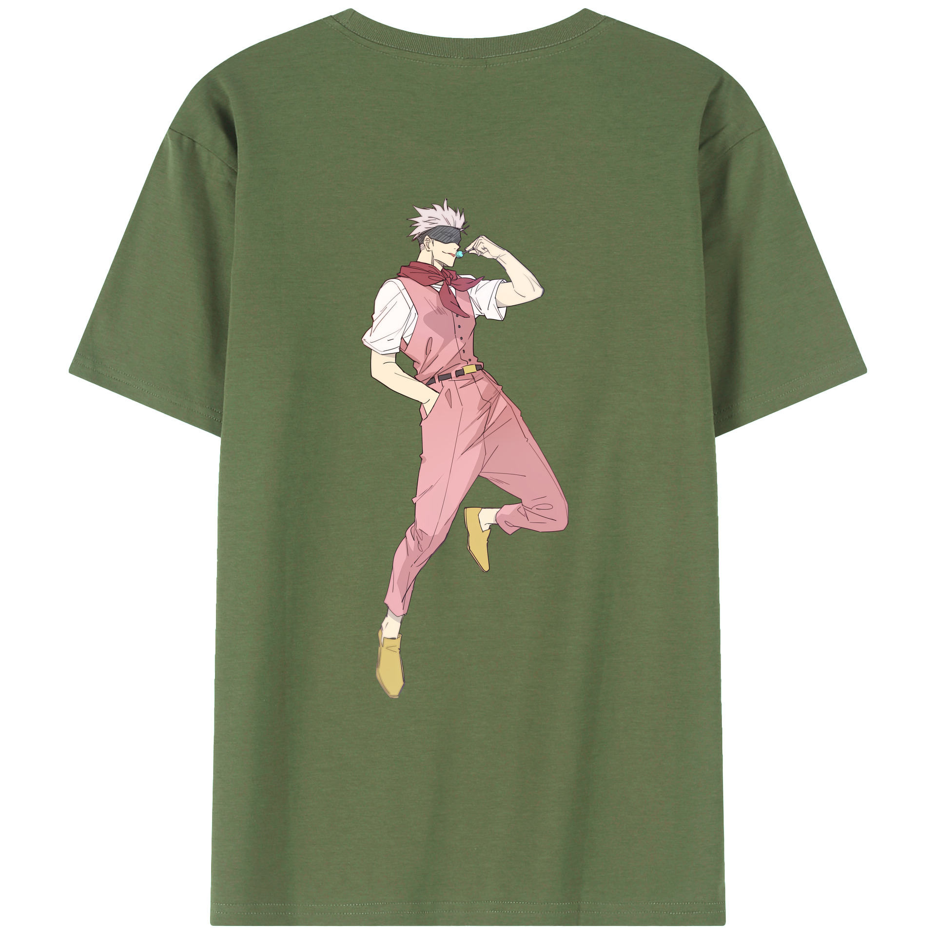 （画像用） 呪術廻戦 Jujutsu Kaisen 綿100％ メンズ半袖Tシャツ（バックプリント） 通気性